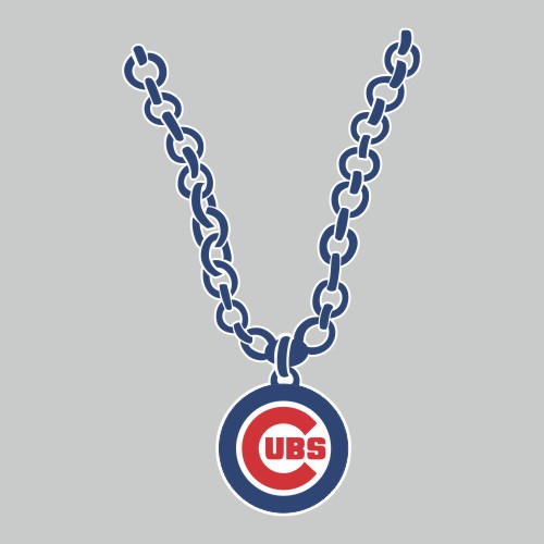 Chicago Cubs Necklace logo vinyl decal